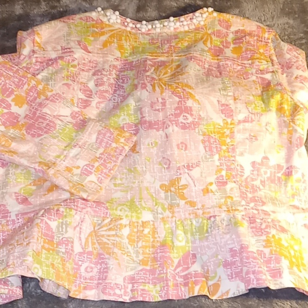 Ruby Rd Beaded Short Jacket 14 Colorful Denim-like - Picture 9 of 14